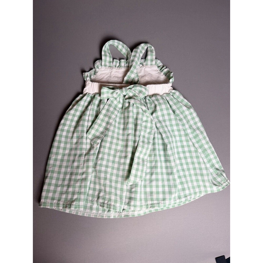 Girls Disney Snack Embroidered Gingham Dress Size 3XL (Fits 2T/3T) Green Cotton - Picture 12 of 14